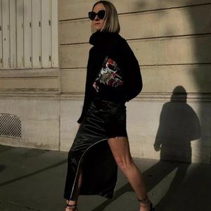 ZARA rhinestone asymmetric skirt